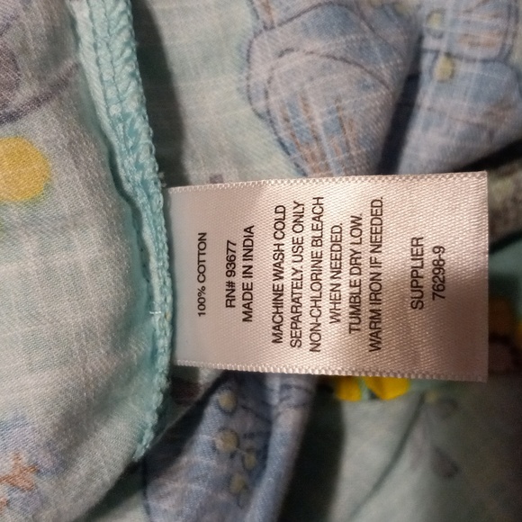 A.N.A teal blue floral short sleeve short dress - Picture 6 of 6